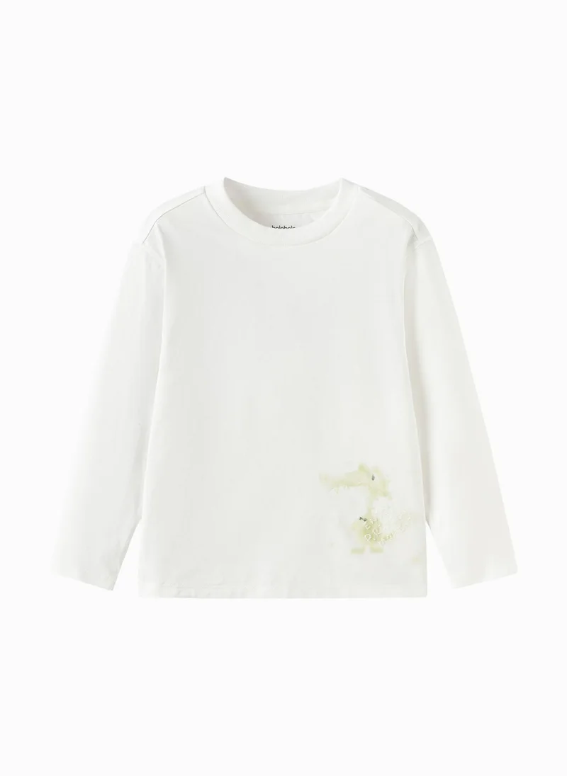 Kids Boys Round v-neck long-sleeved T-shirt